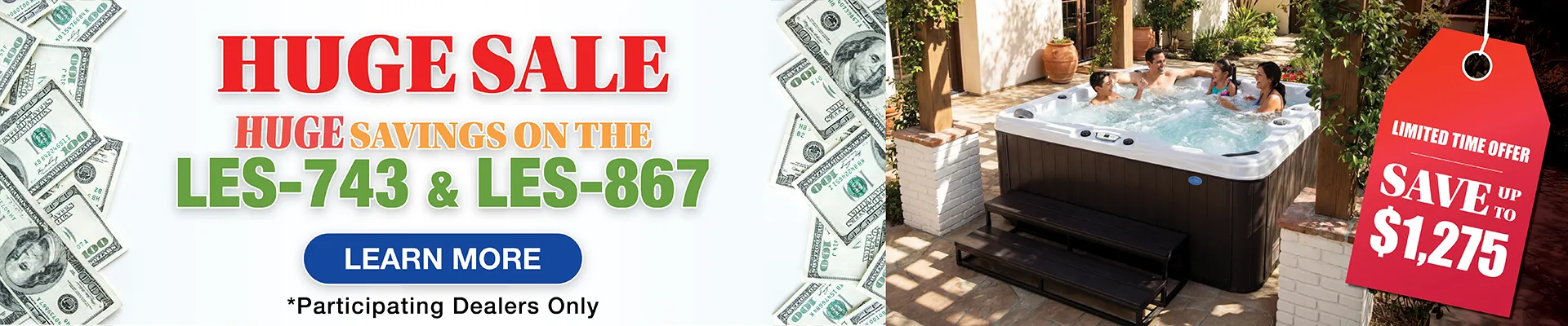 Calspas hot tub being used in a family setting - Oakpark